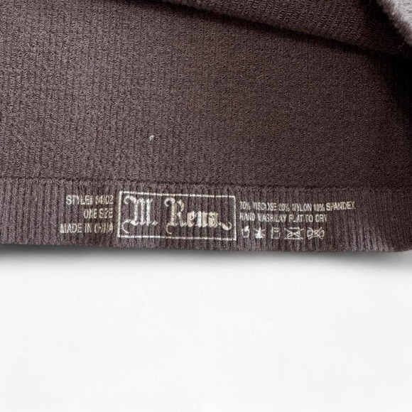 M. Rena One Size‎ Grey Mock Neck Long Sleeve Top Stretch Knit - Picture 4 of 5